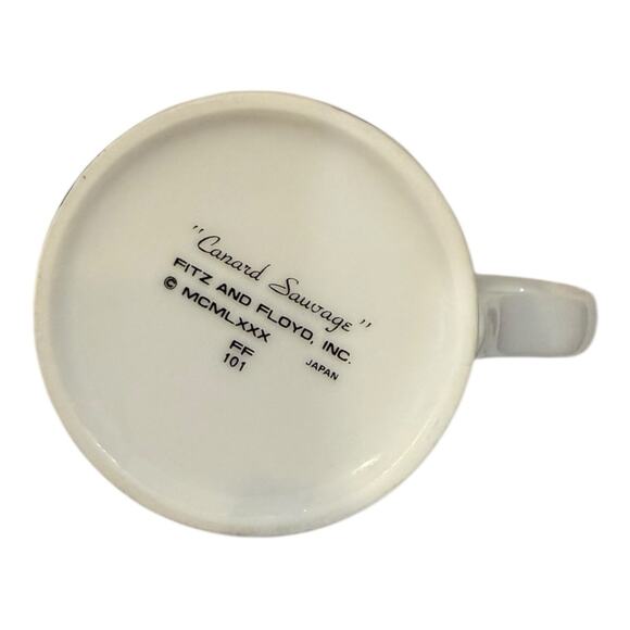 Fitz and Floyd Canard Sauvage Duck Mallard Coffee Mug Cup Japan Vintage EUC - Picture 6 of 6